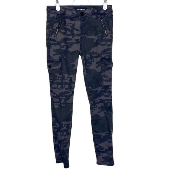 Camo Jeans Dark Gray Skinny Side Pockets Junior Size 9 Y - Picture 1 of 6